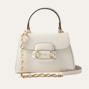 Gucci Horsebit 1955 Small Top Handle Bag White 8.6 Inches