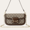 AURGC-BAG1141-1 Gucci Horsebit 1955 Small Top Handle Bag Brown 9.1 Inches