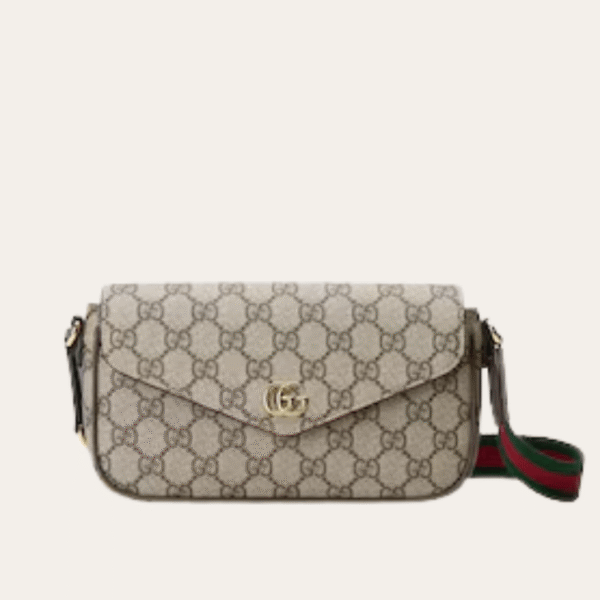 Gucci Horsebit 1955 Envelope Shoulder Bag Beige 7.9 Inches