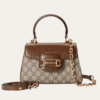 Gucci Horsebit 1955 Mini Top Handle Bag Beige 8.7 Inches