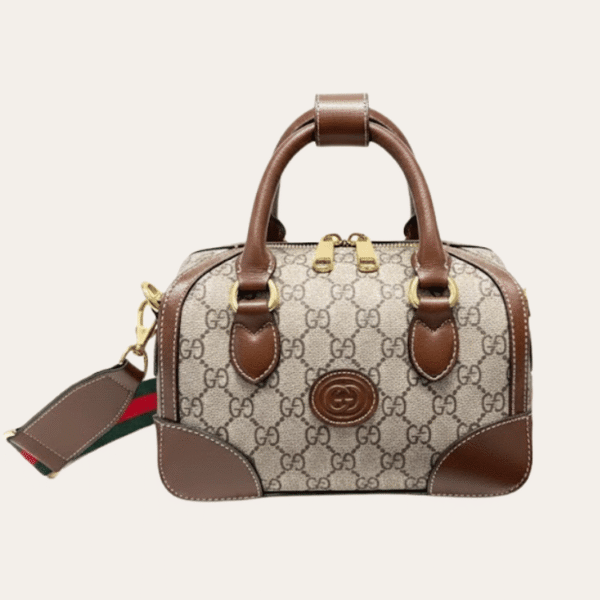 Gucci Mini Boston Bag Gg Canvas 9.1 Inches