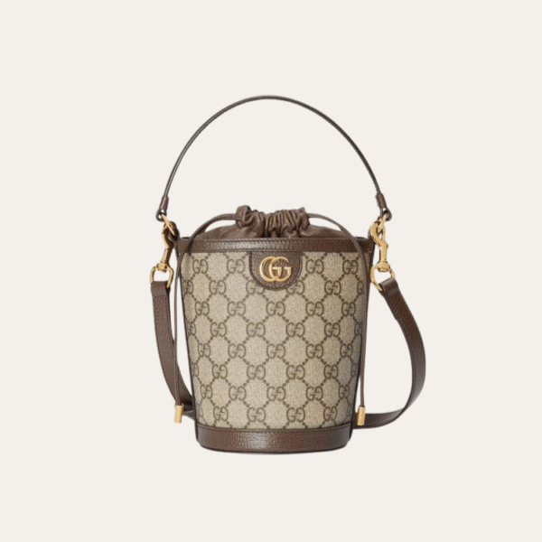 Gucci Ophidia Mini Bucket Bag Gg Canvas 4.7 Inches