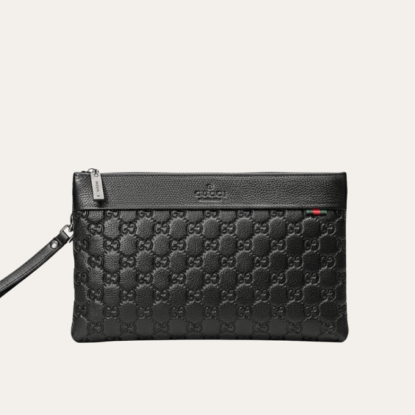 Gucci Microguccissima Clutch Black 10.6 Inches