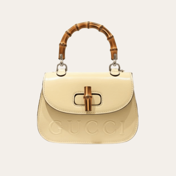 Gucci Bamboo 1947 Mini Top Handle Bag Cream 7.1 Inches 786482 AADJQ 9589 ‎