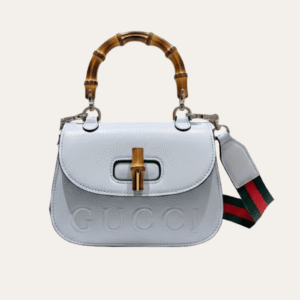 Gucci Bamboo 1947 Mini Top Handle Bag Light Blue 7.1 Inches 786482 AADJQ 9589 ‎