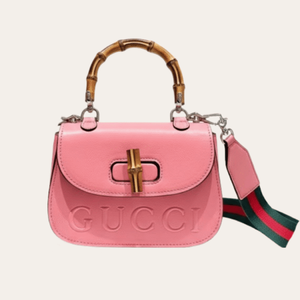 Gucci Bamboo 1947 Mini Top Handle Bag Bright Pink 7.1 Inches 786482 AADJQ 9589 ‎