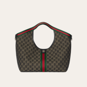 ‎Gucci Gg Ophidia Giglio Tote Shoulder Bag Black ‎9.8 Inches 853971 FAFYU 1155