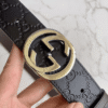 Gucci Signature Belt Black Dark Brown