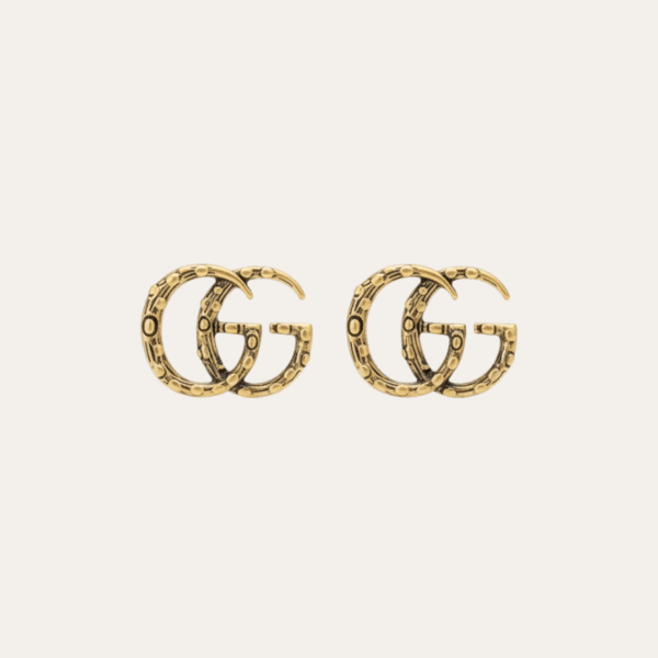 Gucci Interlocking G Small Hoop Earrings Gold-Tone