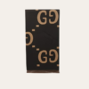 Gucci Jumbo Gg Monogram Wool Cashmere Scarf Brown/Black 74.8 Inches