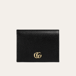‎Gucci Gg Marmont Card Case Wallet Black 4.3 Inches 456126 Cao0G 1000