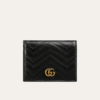 Gucci Gg Marmont Card Case Wallet Black 4.5 Inches