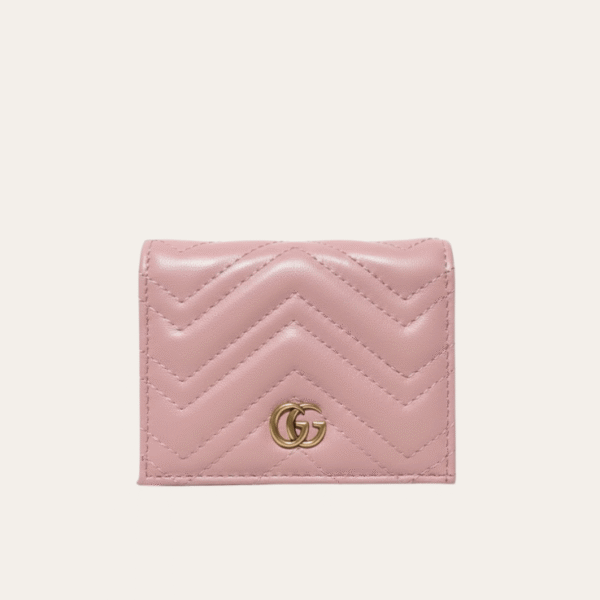 Gucci Gg Marmont Small Wallet Pastel Pink 4.5 Inches 466492 Dtd1T 5909