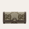 AURGC-WALLET1005 Gucci Jumbo Gg Monogram Flap Wallet Brown 7.5 Inches