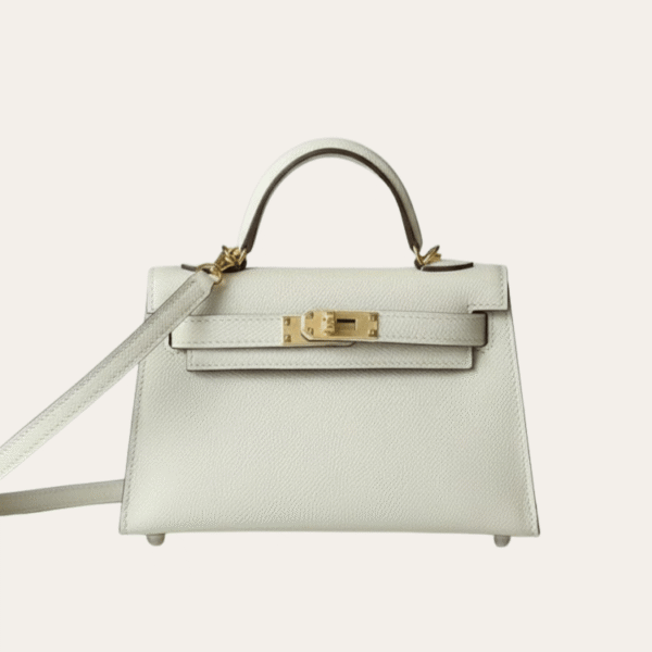 Hermès Kelly Mini II Bag Off-White/White 7.5 Inches