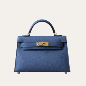 Hermès Kelly Mini II Bag Blue 7.5 Inches