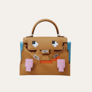 Hermès Kelly Pixel Bag Tan/Multi-Color 7.9 Inches