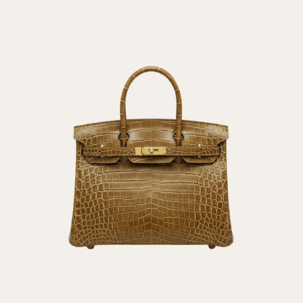 AURHM-BAG1029.png Hermès Birkin Bag Brown Crocodile 9.8 Inches