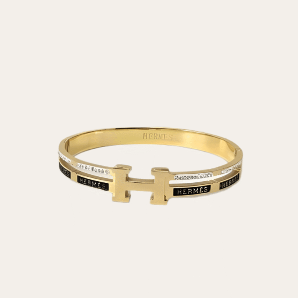 Hermès Clic H Bracelet (Logo Band) Gold-Tone