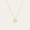 Hermès H Circle Pendant Necklace Gold-Tone