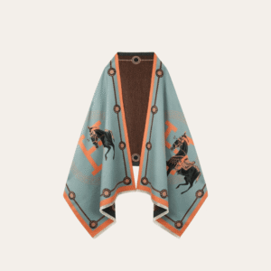 Hermes Cashmere Muffler Blue