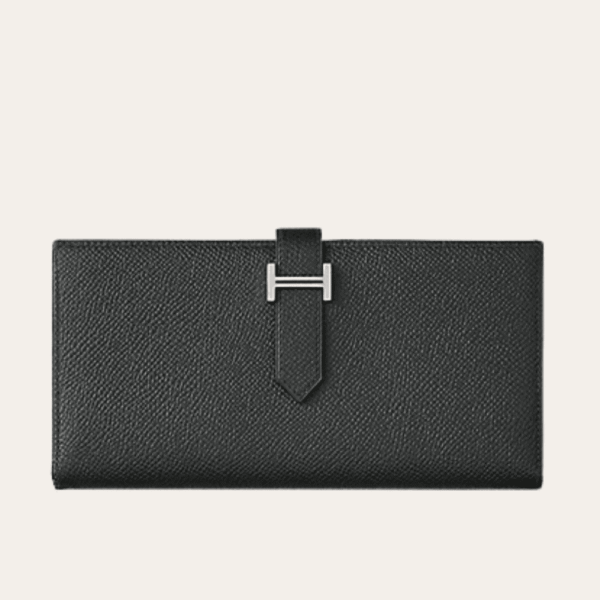 Hermès Bearn Wallet Black Palladium 6.9 Inches