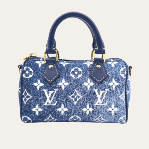Louis Vuitton Nano Speedy Monogram Denim Blue 8.1 Inches M82950