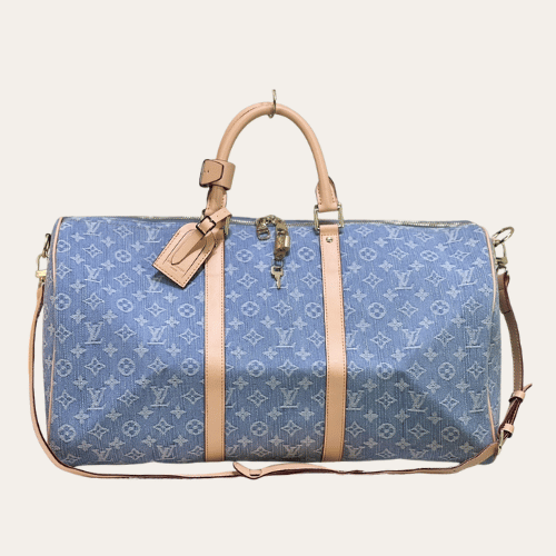 AURLV-BAG1044-1 Louis Vuitton Keepall Bandoulière 50 Blue 19.7 Inches M25334