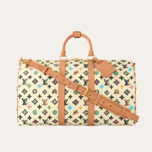 Louis Vuitton Keepall Bandoulière 50 Bag White 19.7 Inches M25233