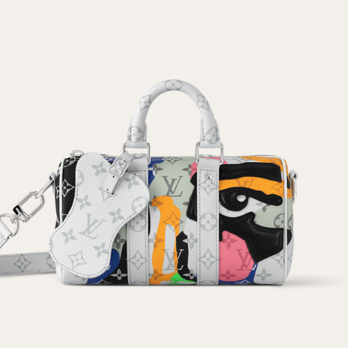 Louis Vuitton Keepall Bandoulière 25 White 9.8 Inches M45653