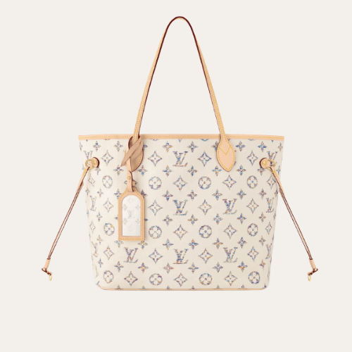Louis Vuitton Neverfull MM Multicolor Beige 12.2 Inches M24905