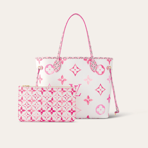 Louis Vuitton Neverfull MM Tote Bag Rose 12.2 Inches M22980