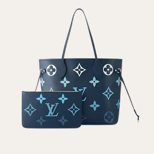 Louis Vuitton Neverfull MM Monogram Blue 12.2 Inches M46514