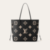 AURLV-BAG1092-1 Louis Vuitton Neverfull Tote Bag Mm Monogram Black 12.2 Inches M46649