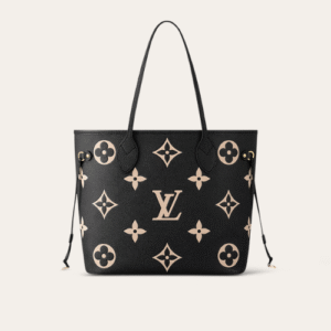 Louis Vuitton Neverfull Tote Bag Mm Monogram Black 12.2 Inches M46649