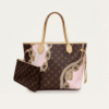 Louis Vuitton Neverfull MM Monogram Summer Trunks Pink 12.2 Inches M46329