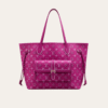 Louis Vuitton Neverfull MM Monogram Empreinte With Pouch Pocket Pink 12.2 Inches M20921