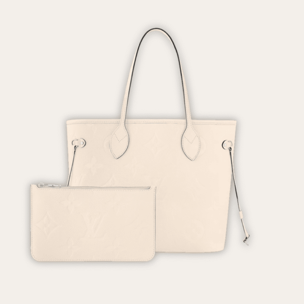 Louis Vuitton Neverfull MM Monogram Empreinte  Beige 12.2 Inches N50047