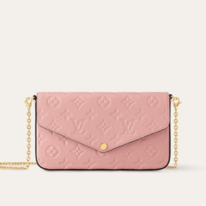 Louis Vuitton Pochette Félicie Monogram Empreinte Rose Ballerine 8.3 Inches M82608