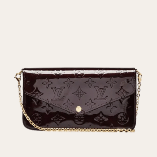 Louis Vuitton Pochette Félicie Monogram Vernis Black 8.3 Inches M61276