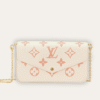 AURLV-BAG1126-1-1 Louis Vuitton Pochette Félicie Monogram Empreinte Latte White / Candy Pink 8.3 Inches M83025