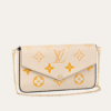 AURLV-BAG1128 Louis Vuitton Pochette Félicie Monogram Empreinte Beige Gold 8.3 Inches M80498