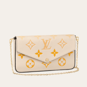 Louis Vuitton Pochette Félicie Monogram Empreinte Beige Gold 8.3 Inches M80498