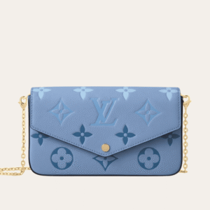 Louis Vuitton Felicie Pochette Monogram Empreinte Blue 8.3 Inches M80498