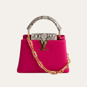 Louis Vuitton Capucines Top Handle Bag In Luxury Pink 10.6 Inches