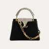 Louis Vuitton Capucines Top Handle Bag In Luxury Black 10.6 Inches