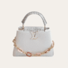 Louis Vuitton Capucine Top Handle Bag In Luxury White 10.6 Inches