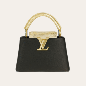 Louis Vuitton Capucines Mini Handle Black 8.3 Inches