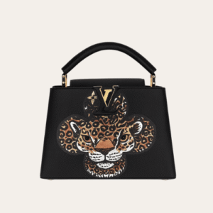 Louis Vuitton Capucines Mini Wild At Heart Leopard Motif Black 7.9 Inches