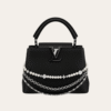 Louis Vuitton Capucines BB With Pearl And Chain Black 10.6 Inches